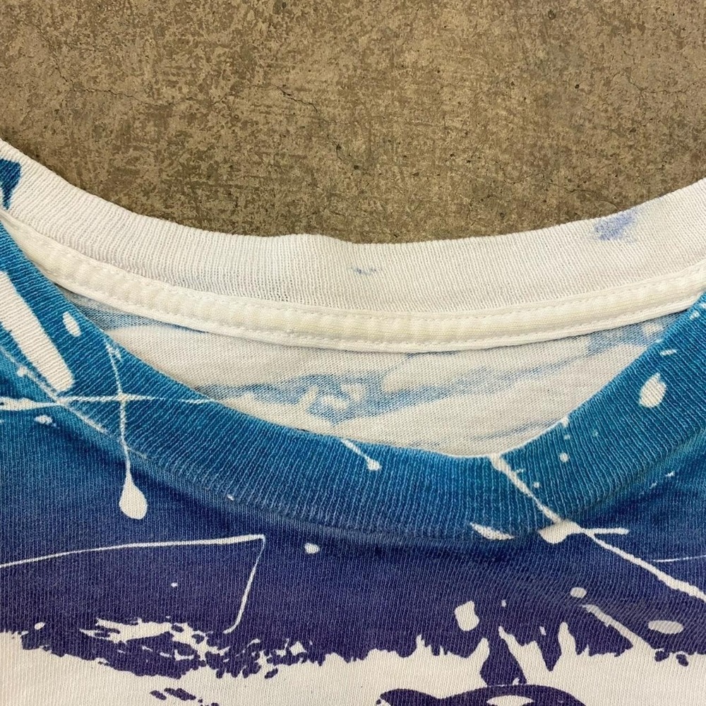 Vintage 90s Sea World‎ Shamu AOP Whales Wildlife Nature Single Stitch T-Shirt XL - Picture 3 of 7